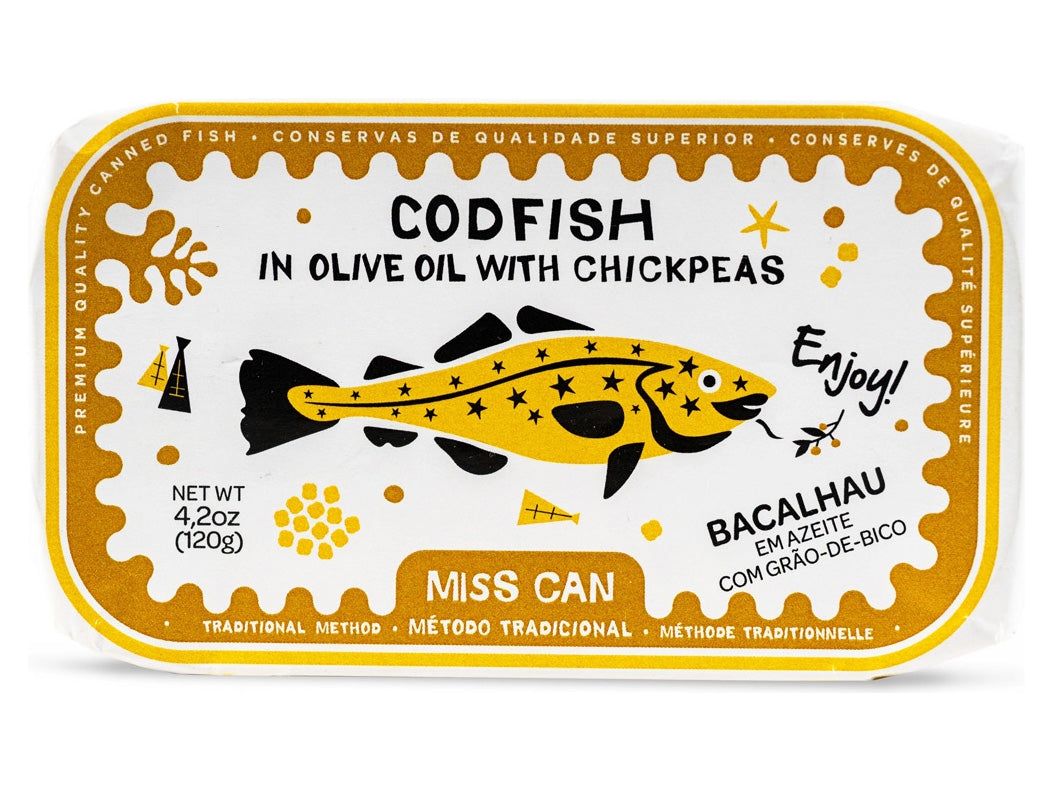 Miss Can Cod with Chickpeas and Olive Oil