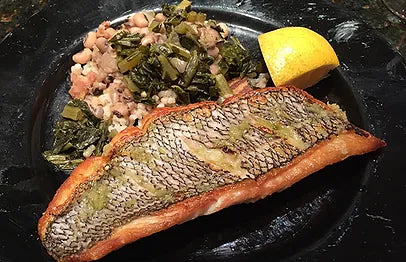 Steam-Braised Sea Bass with Thyme and Lemon