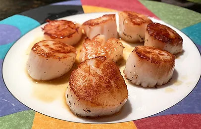 Asparagus with Scallops, Browned Butter, and Prosciutto