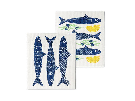 Fish & Lemons Dishcloths (Set of 2)