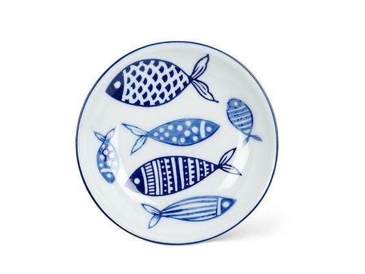 Multi Fish Round Shallow Dish