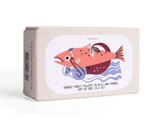 José Gourmet Cold-Smoked Trout Fillets in Dill and Fennel