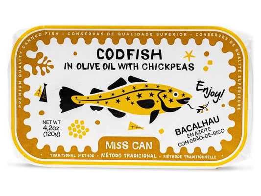 Miss Can Cod with Chickpeas and Olive Oil