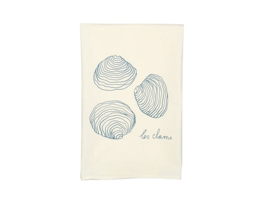 Les Clams Tea Towel